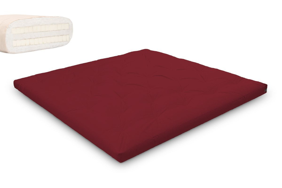Matelas 200x200 naturel avec latex - Futon Slim Duo Latex - Pascall Bordeaux