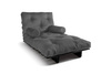 Canapé lit 90x200 - Slim Basic Black - Pascall Futon Gris