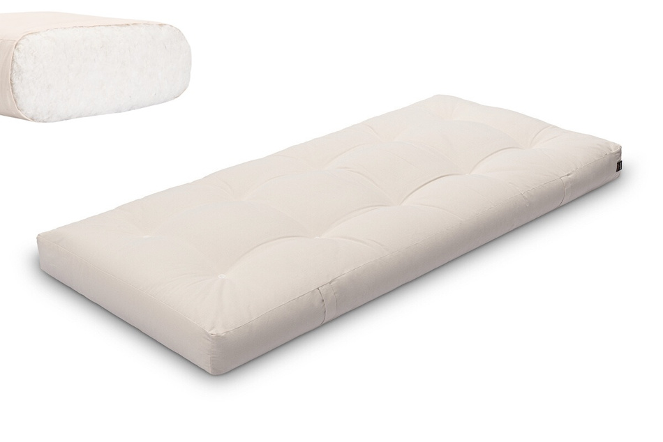 Matelas 90x200 naturel - Futon Medium Natural - Pascall Ecru