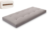 Matelas 90x200 naturel avec coco et 2x latex - Futon Comfort Relax - Pascall Gris