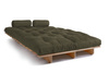 Canapé lit 140x200 - Slim Comfort Classic - Pascall Futon Kaki
