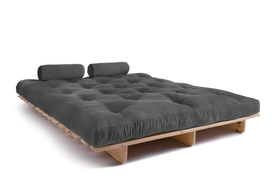 Canapé lit 160x200 - Slim Basic Classic - Pascall Futon Gris