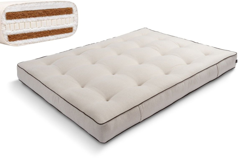 Matelas 180x200 naturel avec latex et 2x coco- Futon Comfort Relax Hard Kedro - Pascall Lin
