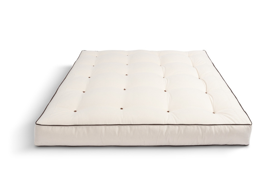 Matelas 160x200 naturel avec de la laine, coco et 2x latex - Futon Comfort Wool Kedro - Pascall Ecru