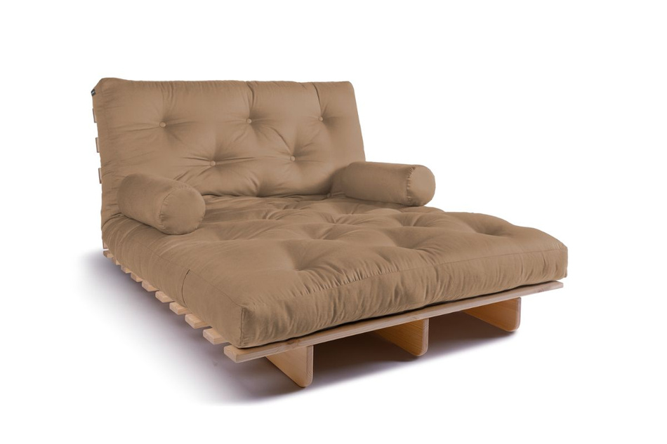 Canapé lit 120x200 - Slim Basic Classic - Pascall Futon Beige