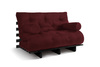 Canapé lit 120x200 - Slim Basic Black - Pascall Futon Bordeaux