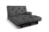 Canapé lit 120x200 - Slim Basic Black - Pascall Futon Gris
