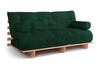 Canapé lit 180x200 - Slim Comfort Classic - Pascall Futon Vert Bouteille
