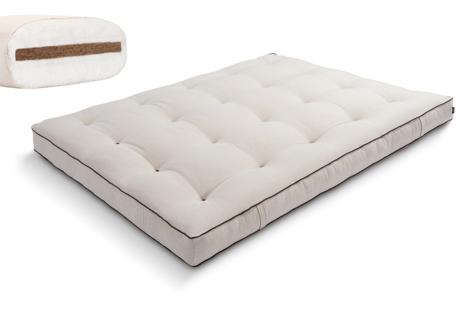 Matelas 160x200 naturel avec coco - Futon Medium Coco - Pascall Kedro Lin