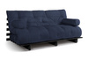 Canapé lit 180x200 - Slim Comfort Black - Pascall Futon Blue Marine