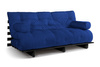Canapé lit 180x200 - Slim Basic Black - Pascall Futon Bleu