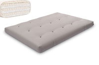 Matelas 140x200 naturel avec latex - Futon Comfort Trio Latex Wool - Pascall Gris