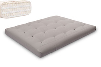 Matelas 160x200 naturel avec latex - Futon Comfort Trio Latex Wool - Pascall Gris