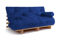 Canapé lit 160x200 - Slim Comfort Classic - Pascall Futon Bleu