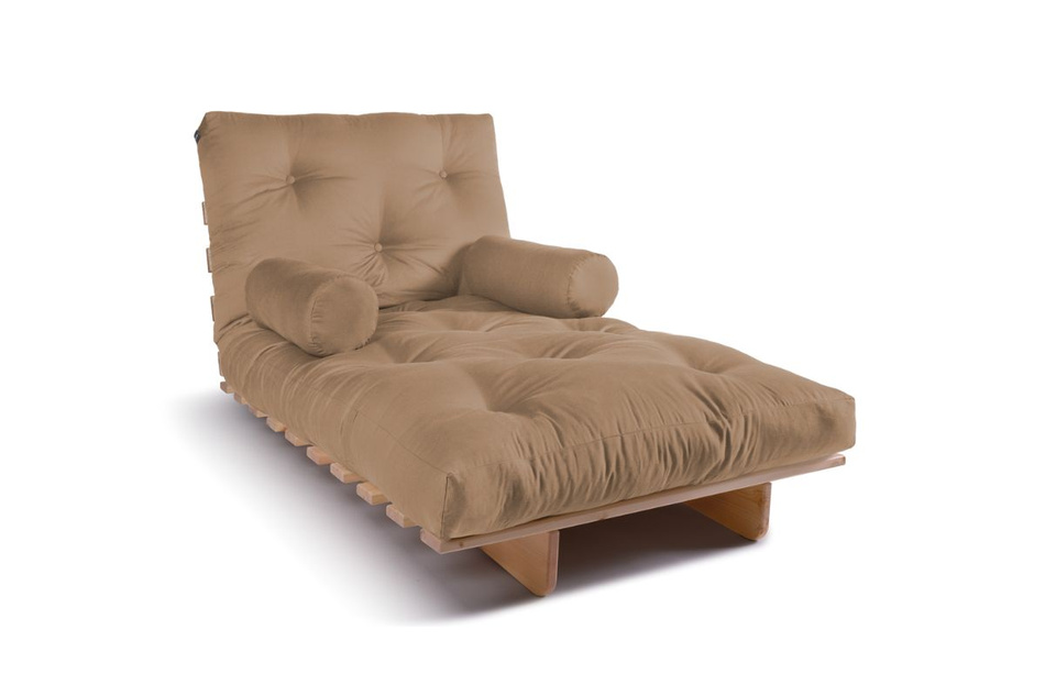 Canapé lit 90x200 - Slim Exclusive Classic - Pascall Futon Beige