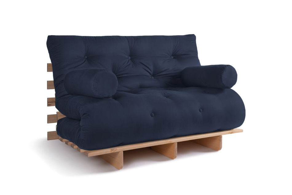 Canapé lit 120x200 - Slim Exclusive Classic - Pascall Futon Blue Marine