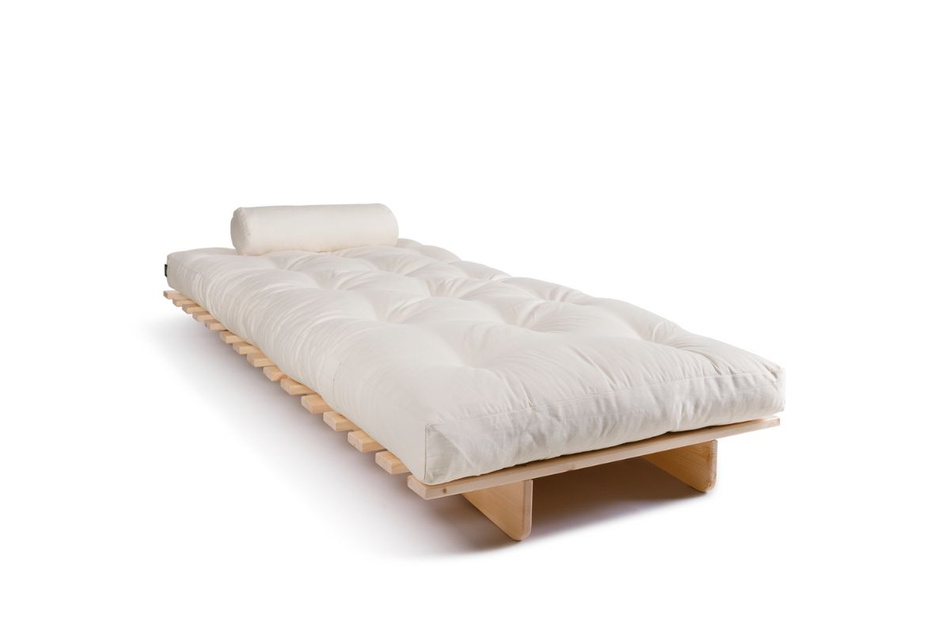 Canapé lit 90x200 - Slim Exclusive Classic - Pascall Futon Ecru