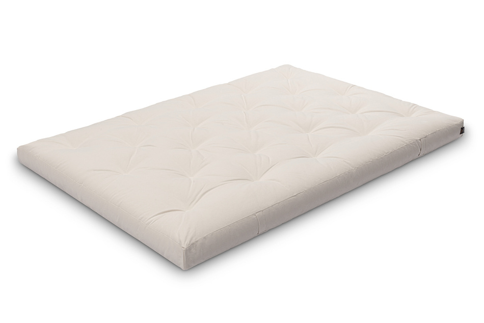 Matelas 140x200 naturel avec latex - Futon Slim Duo Latex - Pascall Ecru