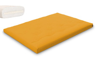 Matelas 140x200 naturel avec latex - Futon Slim Latex - Pascall Jaune