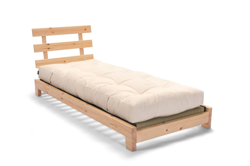 Lit en bois 90x200 - Aisha Classic Natura Tatami - Pascall