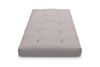 Matelas 90x200 naturel avec latex et 2x coco- Futon Comfort Relax Hard - Pascall Gris
