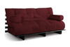 Canapé lit 180x200 - Slim Basic Black - Pascall Futon Bordeaux