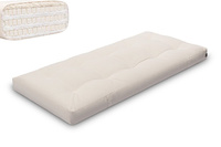 Matelas 90x200 naturel avec latex - Futon Comfort Trio Latex Wool - Pascall Ecru