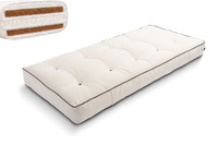Matelas 90x200 naturel avec latex et 2x coco- Futon Comfort Relax Hard Kedro - Pascall Ecru