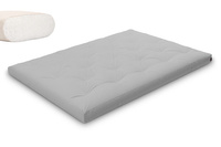 Matelas 140x200 naturel - Futon Slim Natural - Pascall Gris Clair