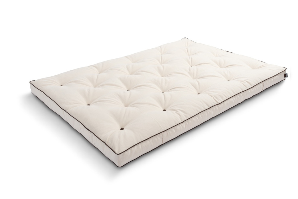 Matelas Futon 120x200 naturel avec latex - Slim Duo Latex Kedro - Pascall Ecru