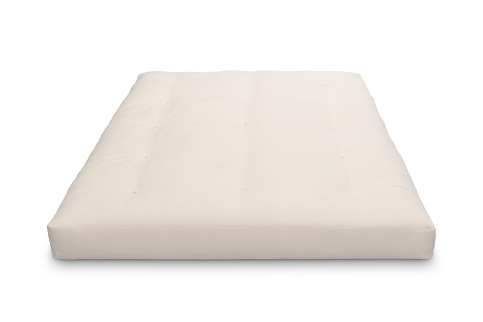 Matelas 140x200 naturel avec latex et 2x coco- Futon Comfort Relax Hard - Pascall Ecru