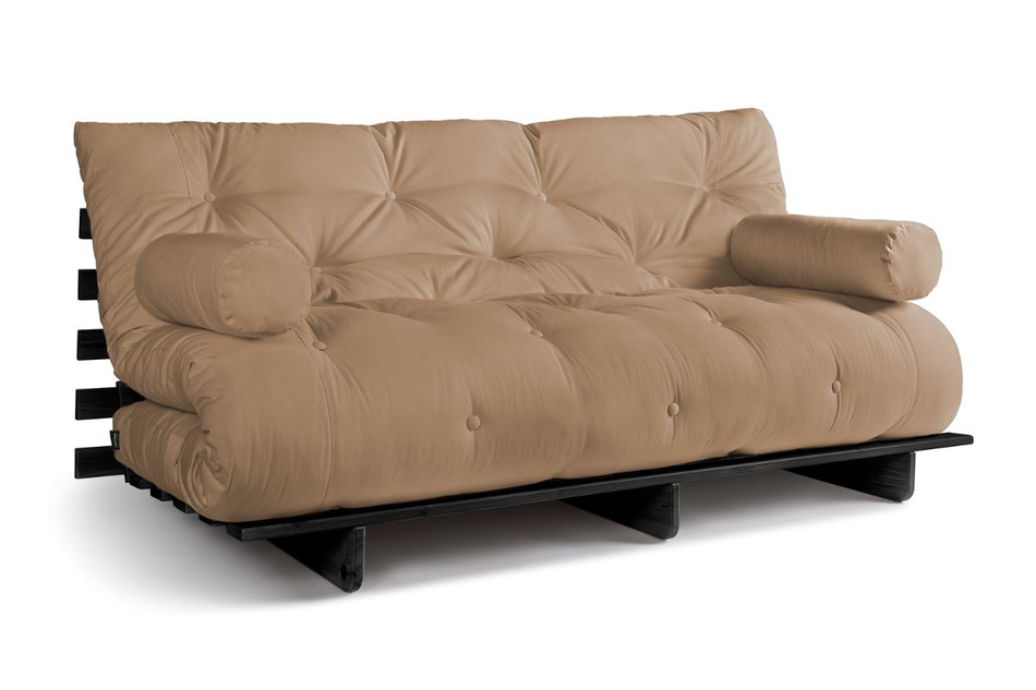 Canapé lit 180x200 - Slim Basic Black - Pascall Futon Beige