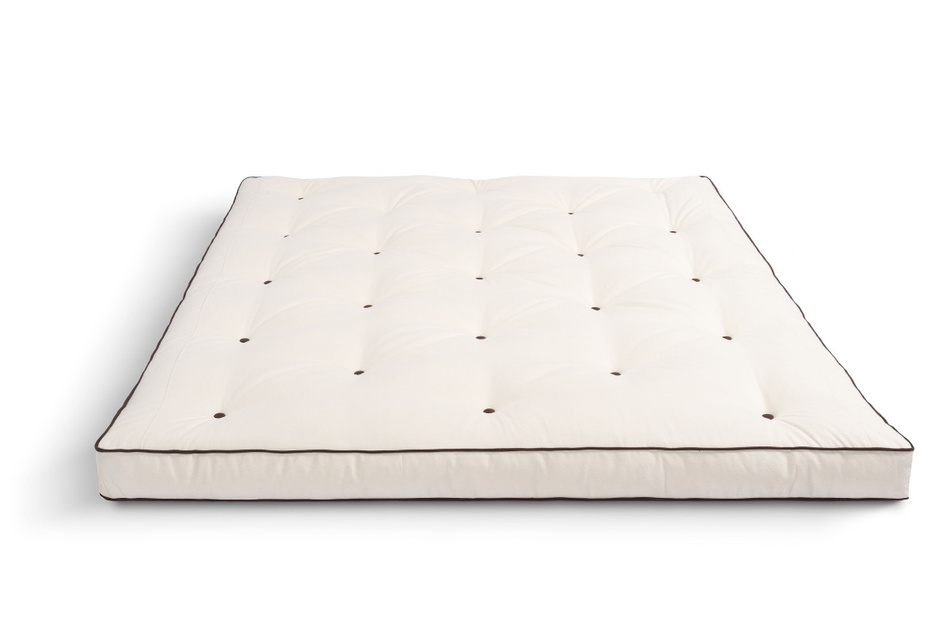 Matelas Futon 160x200 naturel avec latex - Slim Duo Latex Kedro - Pascall Ecru