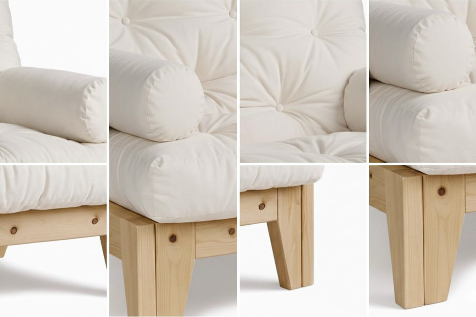 Fauteuil Sakura - Pascall Futon Gris