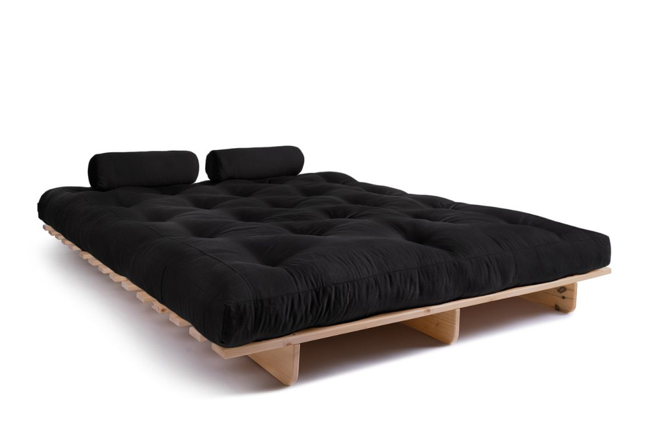 Canapé lit 160x200 - Slim Basic Classic - Pascall Futon Noir