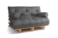 Canapé lit 140x200 - Slim Exclusive Classic - Pascall Futon Gris