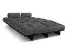 Canapé lit 140x200 - Slim Comfort Black - Pascall Futon Gris