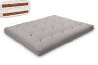 Matelas 160x200 naturel avec latex et 2x coco- Futon Comfort Relax Hard - Pascall Gris