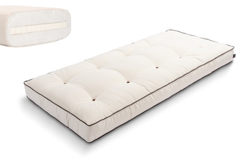 Matelas 90x200 naturel avec latex - Futon Medium Latex - Pascall Kedro Ecru