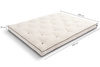 Matelas Futon 180x200 naturel avec latex - Slim Duo Latex Kedro - Pascall Ecru