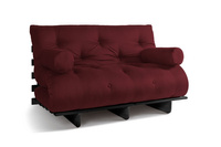 Canapé lit 140x200 - Slim Exclusive Black - Pascall Futon Bordeaux