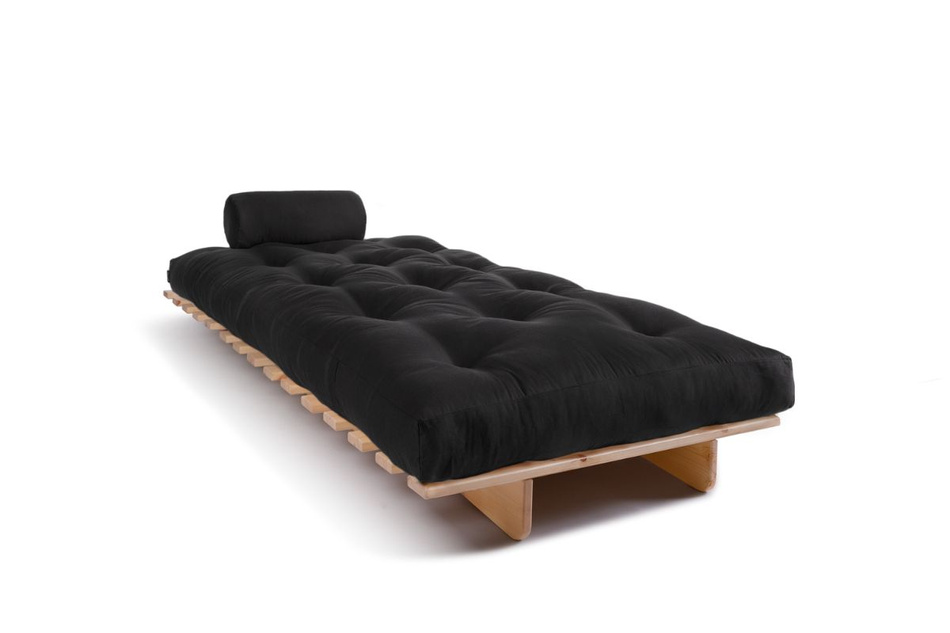 Canapé lit 90x200 - Slim Exclusive Classic - Pascall Futon Noir