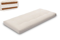 Matelas 90x200 naturel avec de la laine, latex et 2x coco - Futon Comfort Wool Hard - Pascall Ecru
