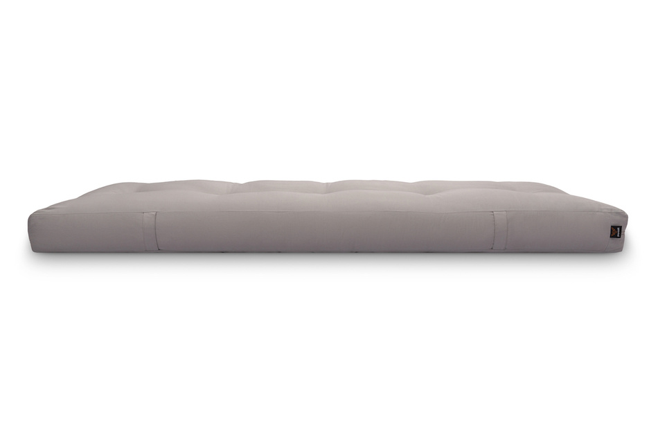Matelas 90x200 naturel avec latex et 2x coco- Futon Comfort Relax Hard - Pascall Gris