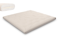 Matelas 200x200 naturel avec latex - Futon Slim Latex - Pascall Ecru