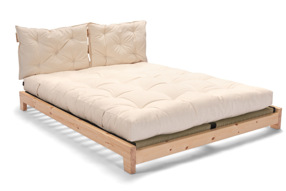 Lit en bois 140x200 - Aisha Exclusive Natura Tatami - Pascall