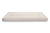 Matelas 90x200 naturel avec latex et 2x coco- Futon Comfort Relax Hard - Pascall Ecru