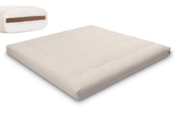 Matelas 200x200 naturel avec coco - Futon Medium Coco - Pascall Ecru