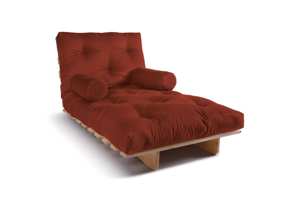 Canapé lit 90x200 - Slim Exclusive Classic - Pascall Futon Brique