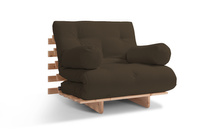 Canapé de jardin 90×200 cm dépliable – Freedom Classic – Pascall Futon Marron